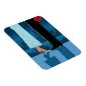 ロマンチックなカップルin City マグネット (右側)