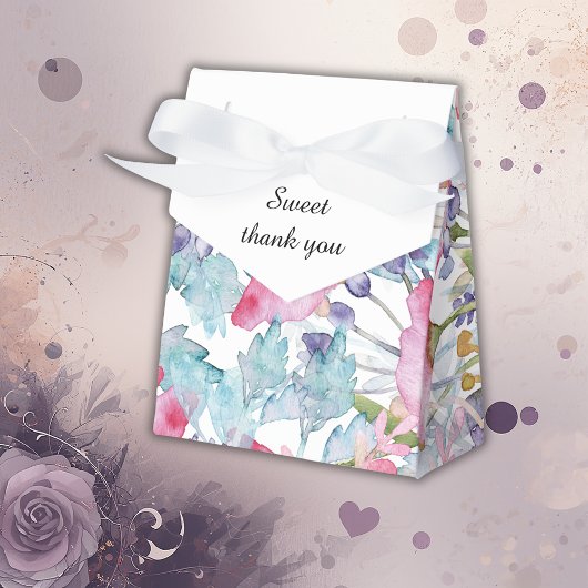 ロマンチックなカラフルの野花結婚の緑 フェイバーボックス