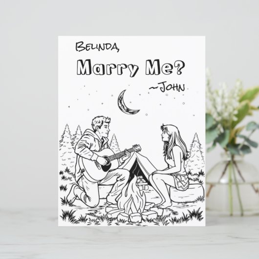 ロマンチックなカラーリングページ | 私と結婚? (スタンド正面)