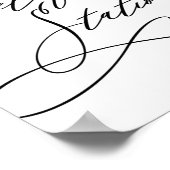 ロマンチックなカリグラフィーの飾り付けたセルフィーステーションの看板 ポスター (角)