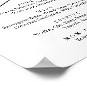 ロマンチックなカリグラフィードリンクメニューボード ポスター (角)