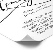 ロマンチックなカリグラフィー結婚式 追憶の愛 ポスター (角)