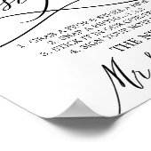 ロマンチックなカリグラフィー フォトブース ゲストブック サイン (角)