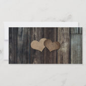 ロマンチックなカントリーウッドフローラ結婚レースの写真 サンキューカード (裏面)