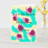 ロマンチックなカードの結婚 カード (黄色い花)