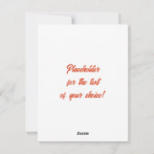 ロマンチックなカード シーズンカード (裏面)