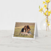 ロマンチックなカード – 自分の写真を追加 カード (黄色い花)