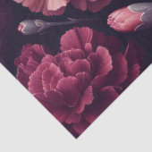 ロマンチックなカーネーションのピンクと紫のデコパージュ 薄葉紙 (詳細)