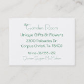 ロマンチックなガゼボクジャックアンドウォーター色 名刺 (裏面)