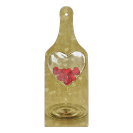 ロマンチックなガラスハートデザイン カッティングボード