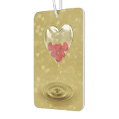 ロマンチックなガラスハートデザイン カーエアーフレッシュナー (左)