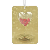 ロマンチックなガラスハートデザイン カーエアーフレッシュナー (裏面)