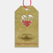 ロマンチックなガラスハートデザイン ギフトタグ (正面)