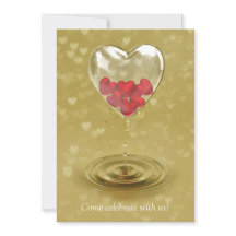 ロマンチックなガラスハートデザイン