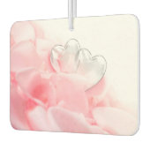 ロマンチックなガラスハートバラ花びら カーエアーフレッシュナー (左)