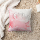ロマンチックなガラスハートバラ花びら クッション (ブランケット)