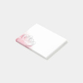 ロマンチックなガラスハートバラ花びら ポストイット (アングル)