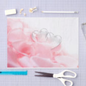 ロマンチックなガラスハートバラ花びら 薄葉紙 (クラフト)