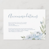 ロマンチックなガーデンほこりっぽいブルーのフローラ宿泊施設 エンクロージャーカード (正面)