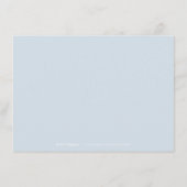 ロマンチックなガーデンほこりっぽいブルーのフローラ宿泊施設 エンクロージャーカード (裏面)