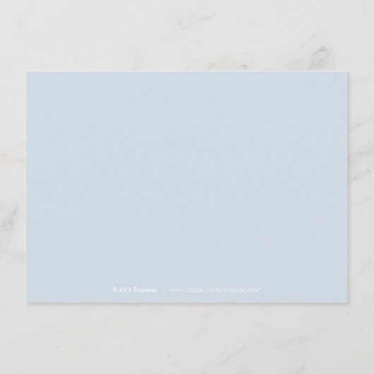 ロマンチックなガーデンほこりっぽいブルーのフローラ宿泊施設 エンクロージャーカード (裏面)