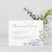 ロマンチックなガーデンほこりっぽいブルーのフローラ宿泊施設 エンクロージャーカード (スタンド正面)