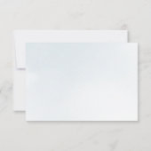 ロマンチックなガーデンほこりっぽいブルー結婚フローラのQRコード 出欠カード (裏面)