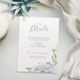 ロマンチックなガーデンほこりっぽい青結婚フローラの詳細 招待状