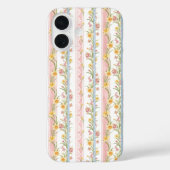 ロマンチックなガーデンイエローとピンクのフローラホワイトレース Case-Mate iPhoneケース (裏面)
