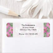 ロマンチックなガーデンピンクゼラニウムフラワーオン任意の色 ラベル (インサイチュ)