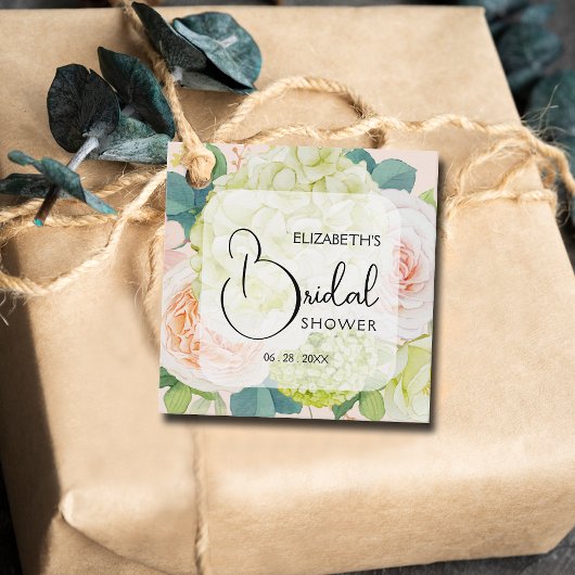 ロマンチックなガーデンフラワー ブライダルシャワーフェイバータグ フェイバータグ