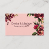 ロマンチックなキクのゴッサマーピンクRSVP QRコード エンクロージャーカード (正面)