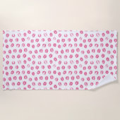 ロマンチックなキスパターン ビーチタオル (正面)