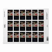 ロマンチックなキス赤ワインのグラス私はワインが大好き ラベル (フルシート)