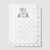 ロマンチックなキャッスルウォーターカラーイラストレーション結婚ズ ベラム紙招待状 (オフセット (招待状))