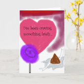 ロマンチックなキャンディ・スウィートアートカード「I'm Craving You」 カード (黄色い花)