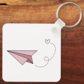 ロマンチックなキャンピングサンセット – キーチェーン (裏面)