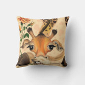 ロマンチックなキリンとバラおもしろい装飾用クッション クッション (裏面)