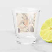 ロマンチックなキリンとバラショットグラス紳士 ショットグラス (裏面)