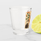 ロマンチックなキリンとバラショットグラス紳士 ショットグラス (左)