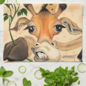 ロマンチックなキリン – 紳士おもしろい- キッチンタオル (折り畳み)