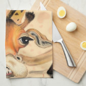 ロマンチックなキリン – 紳士おもしろい- キッチンタオル (四つ折り)