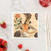 ロマンチックなキリン – 紳士おもしろい- スタンダードカクテルナプキン (インサイチュ)