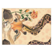 ロマンチックなキリン – 紳士おもしろい- テーブルクロス (正面(横))