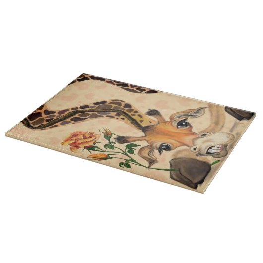 ロマンチックなキリン – 紳士 – あなたのテキスト/名前を追加 カッティングボード (角)