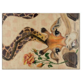 ロマンチックなキリン – 紳士 – あなたのテキスト/名前を追加 カッティングボード (正面)