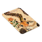 ロマンチックなキリン – 紳士 – あなたのテキスト/名前を追加 マグネット (右側)