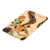 ロマンチックなキリン – 紳士 – あなたのテキスト/名前を追加 マグネット (左側)