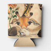 ロマンチックなキリン – 紳士 – あなたのテキスト/名前を追加 缶クーラー (正面)