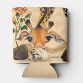 ロマンチックなキリン – 紳士 – あなたのテキスト/名前を追加 缶クーラー (裏面)